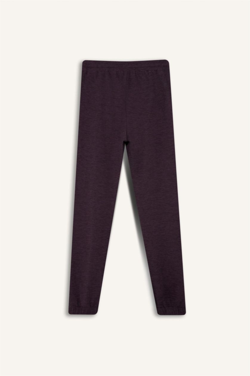 Женщины Темно-бордовый Спортивные брюки DeFactoFit стандартного кроя с карманами и манжетами на щиколотках, мягкая ткань