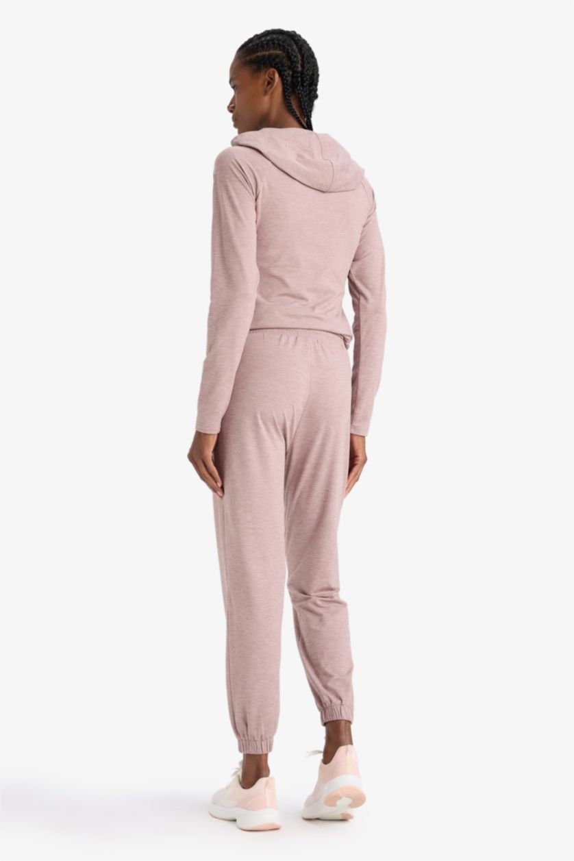 حريمي وردي بنطلون جوجر رياضي ملمس ناعم قصة عادية بجيب من DeFactoFit