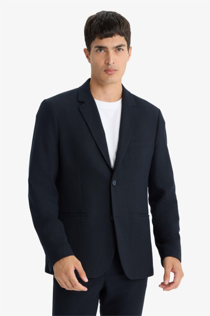 MAN NAVY Modern Fit Buttoned Blazer