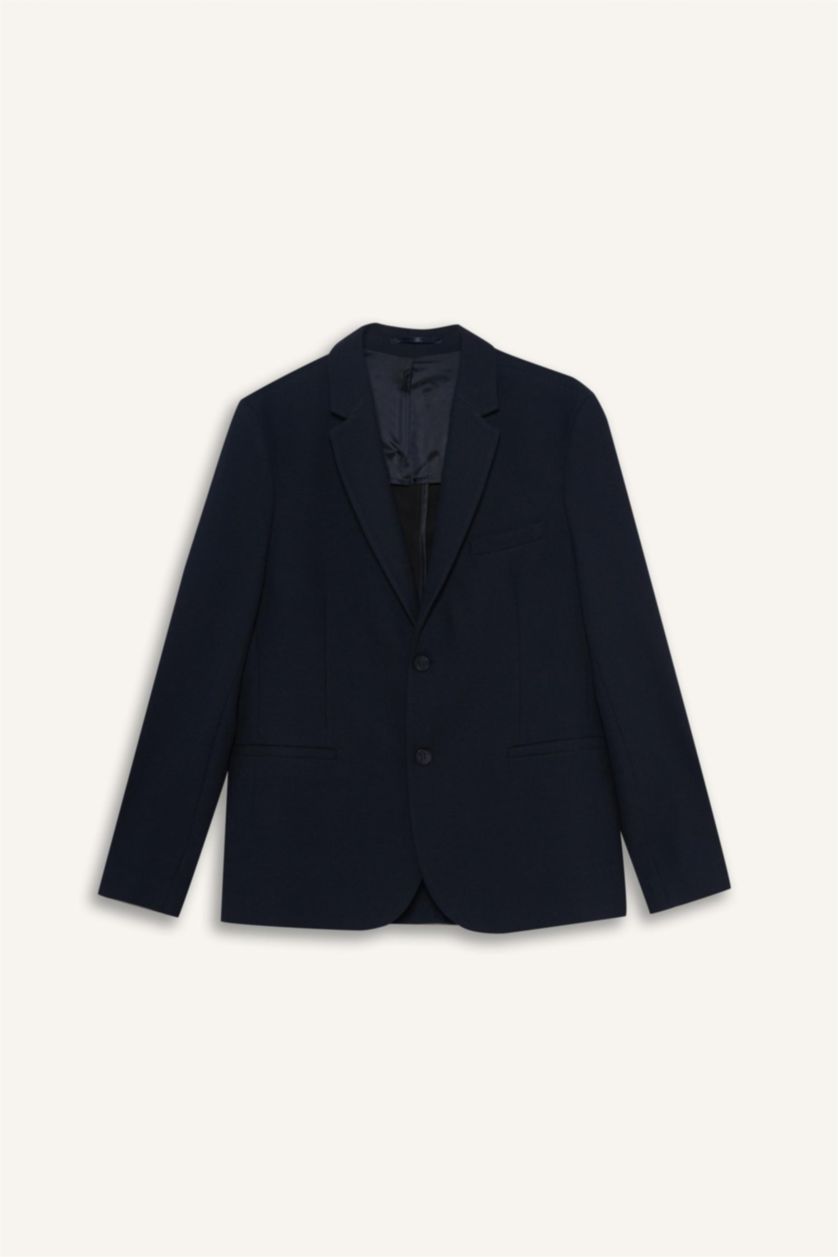 MAN NAVY Modern Fit Buttoned Blazer