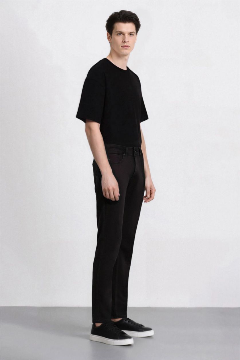Erkek Siyah Sergio Regular Fıt Jean Pantolon