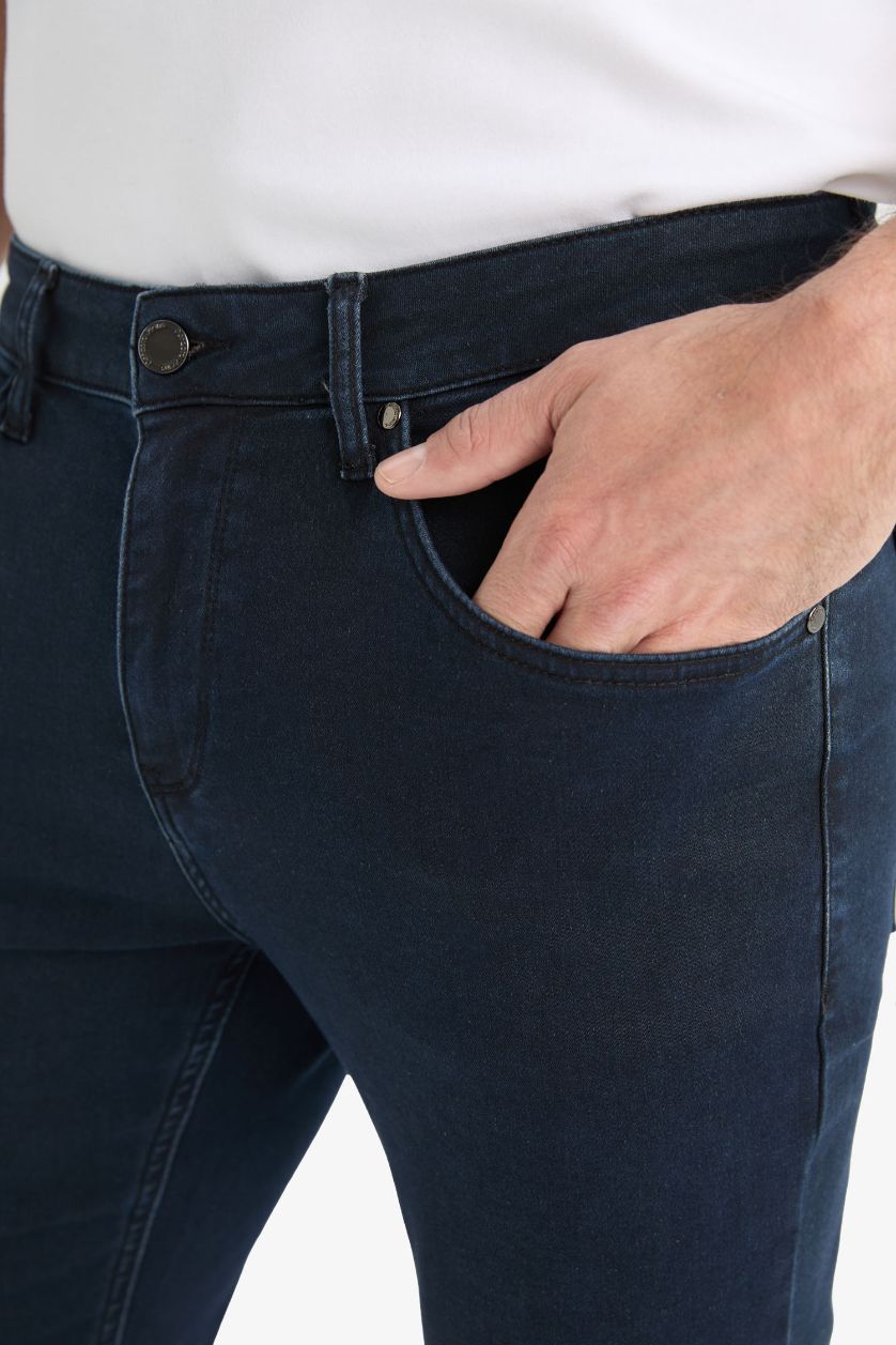 Erkek Mavi Siyah Sergio Regular Fıt Normal Bel Boru Paça Pantolon