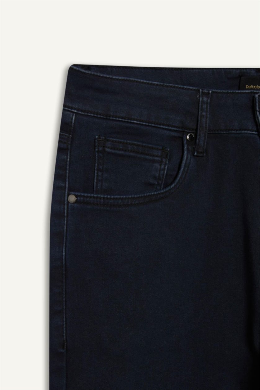 Erkek Mavi Siyah Sergio Regular Fıt Normal Bel Boru Paça Pantolon