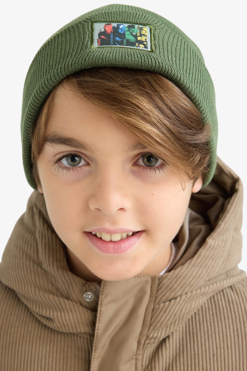 BOYS & TEENS Khaki Boy Avengers Knit Beanie