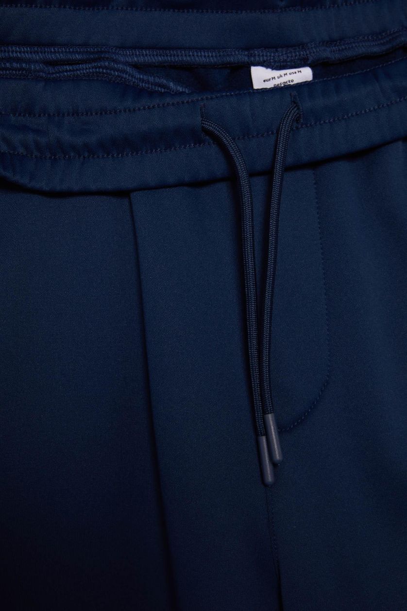 Erkek Lacivert Standart Fit Sporcu Jogger Eşofman Altı