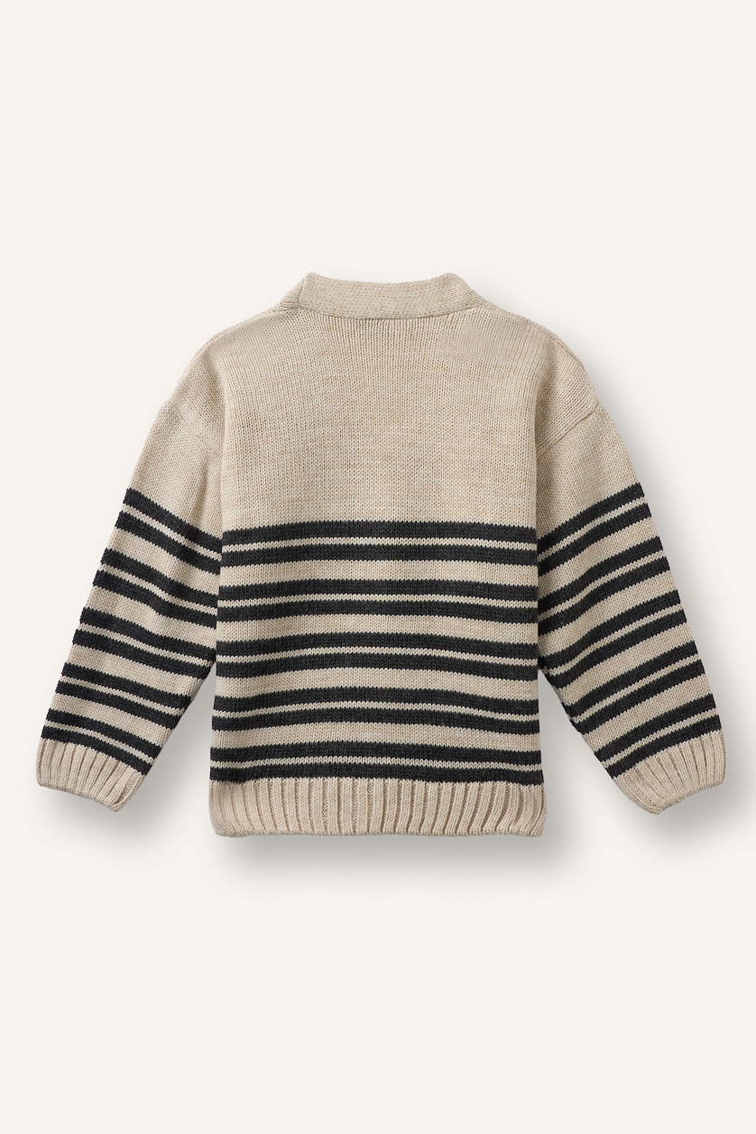 Baby Boys Light Stone Regular Fit V-Neck Cardigan