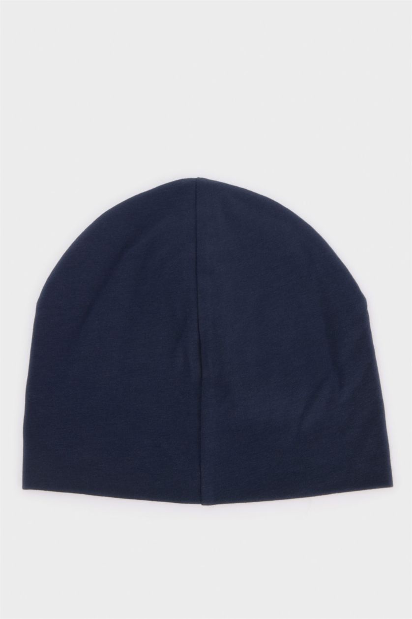 Erkek Çocuk - Genç Erkek Lacivert Erkek Çocuk Baskılı Pamuklu Bere