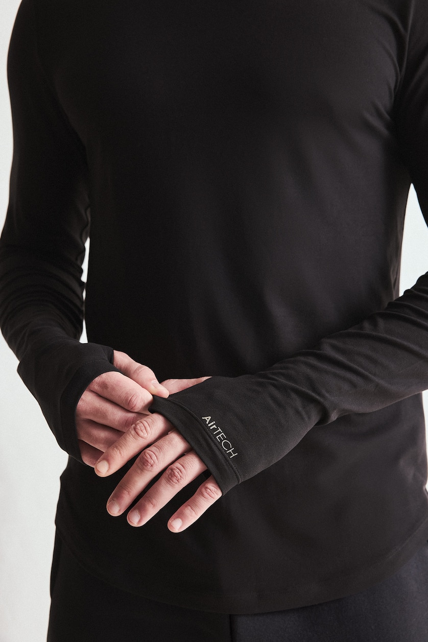 Men Black Slim Fit Long Sleeve Body