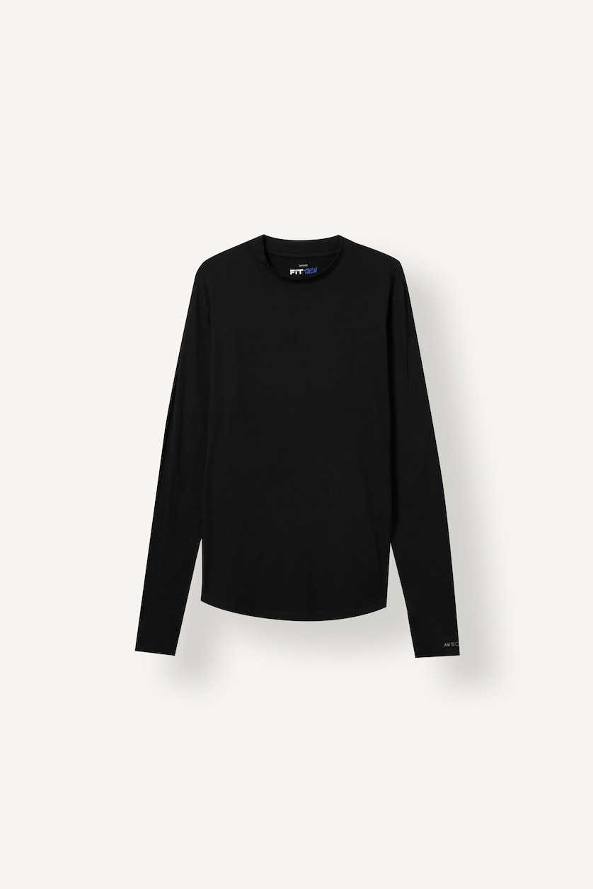 Men Black Slim Fit Long Sleeve Body