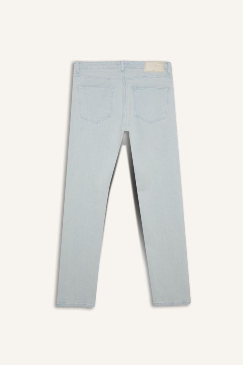 رجال أزرق ثلجي بنطرون جينز سيرجيو قصة عادية وخصر عادي