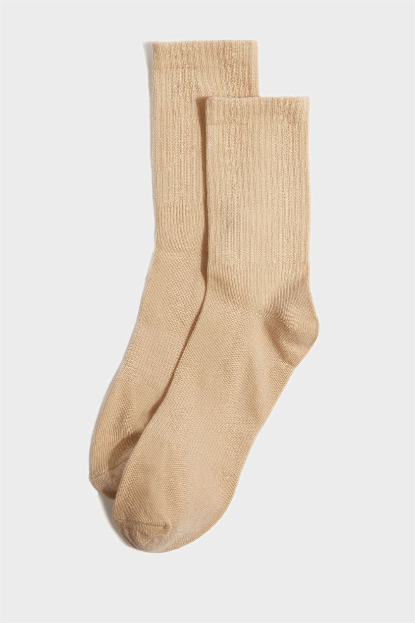 نساء بيج جوارب طويلة نسائية من قطن - 3 قطع