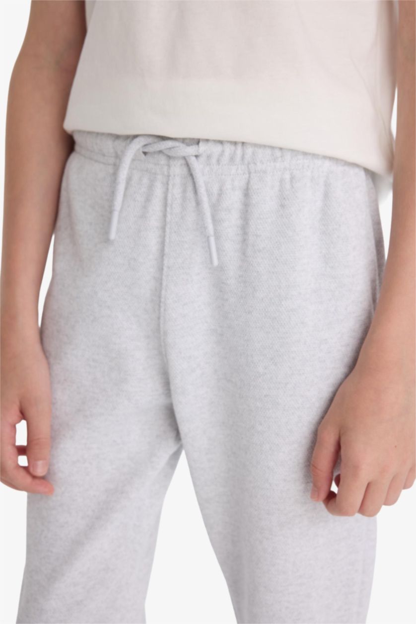 Erkek Çocuk - Genç Erkek Optik Gri Melanj 2'li Takım Bomber Ceket Eşofman Altı Erkek Çocuk