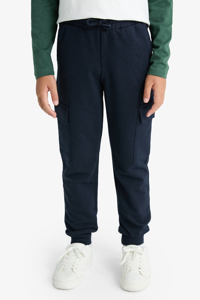 Erkek Çocuk - Genç Erkek Kırık Beyaz 2'li Takım Baskılı Uzun Kollu Tişört Eşofman Altı Erkek Çocuk