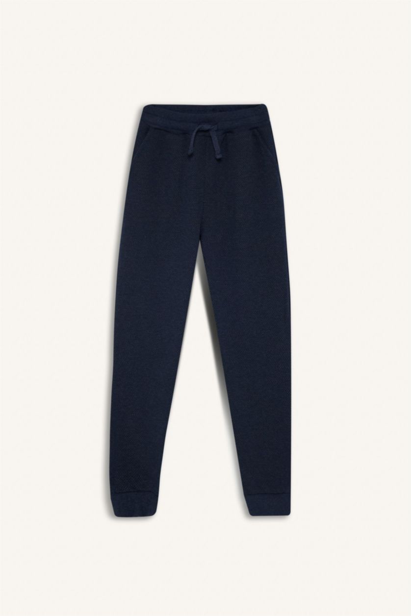 أولادي ميلانج كحلي طقم اولادي كحلي قصة عادية - قطعتين