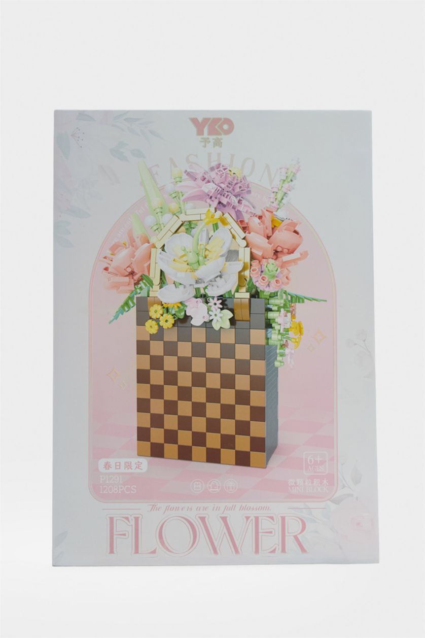 Kadın Karma Çiçek Desenli Blok Set