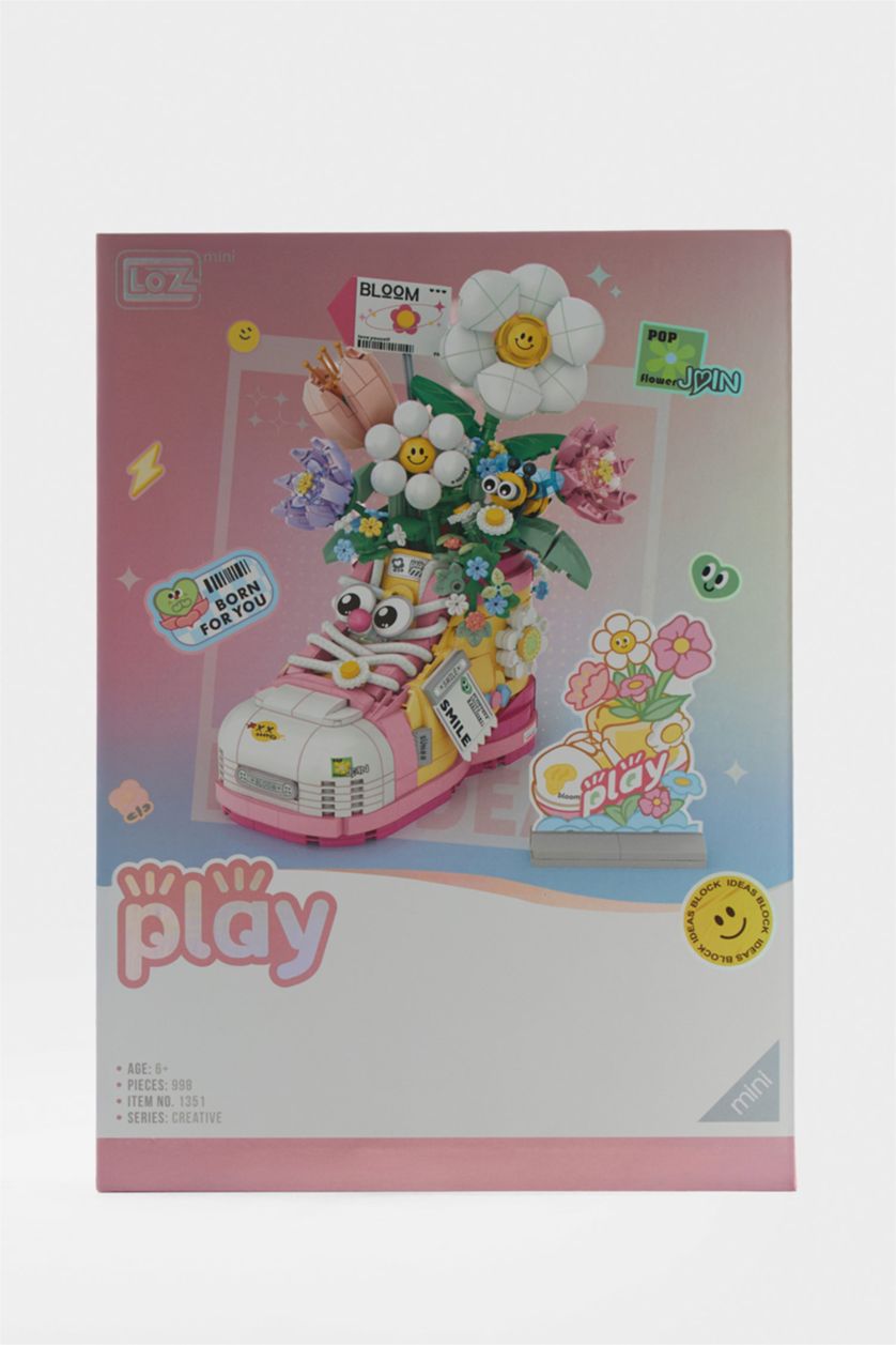 Kadın Karma Çiçek Desenli Blok Set