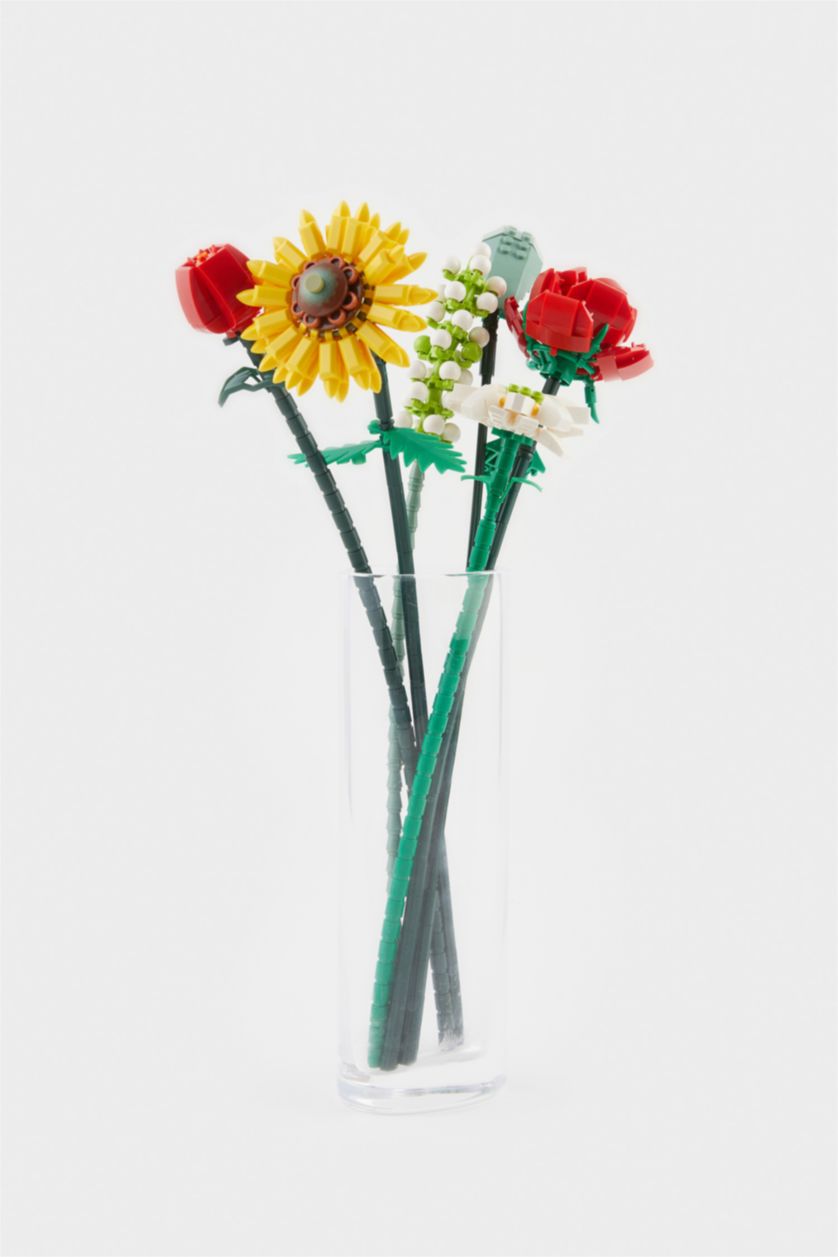 Kadın Karma Ayçiçeği Gül ve Papatya Buketi Blok Set