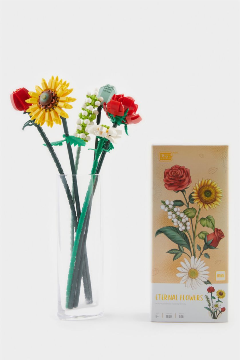 Kadın Karma Ayçiçeği Gül ve Papatya Buketi Blok Set