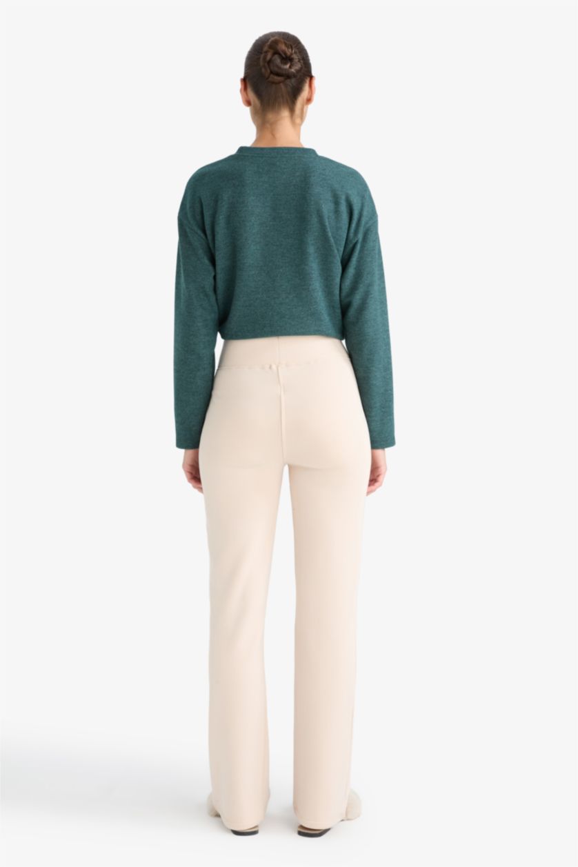 Женщины Песочный Термолегинсы клёш Flare Fit