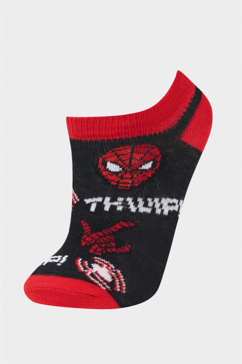 Erkek Çocuk - Genç Erkek Karma Erkek Çocuk Marvel Spiderman 3'lü Pamuklu Patik Çorap