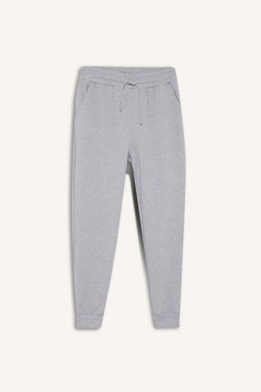 أولادي ميلانج رمادي طقم اولادي سويت شيرت وسويت بانتس قصة عادية - قطعتين