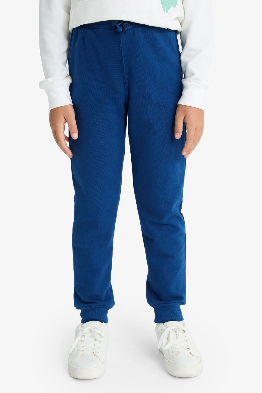 Erkek Çocuk - Genç Erkek Kırık Beyaz 2'li Takım Baskılı Kapüşonlu Sweatshirt Eşofman Altı Erkek Çocuk