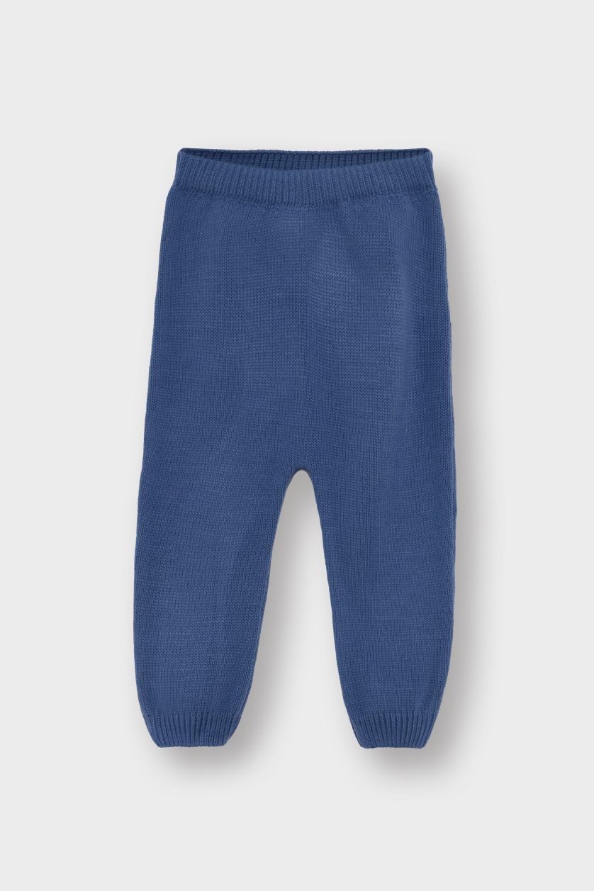 BABY BOY Blue Baby Boy 2 piece Regular Fit Stripped Knit Pullover and Pants Set