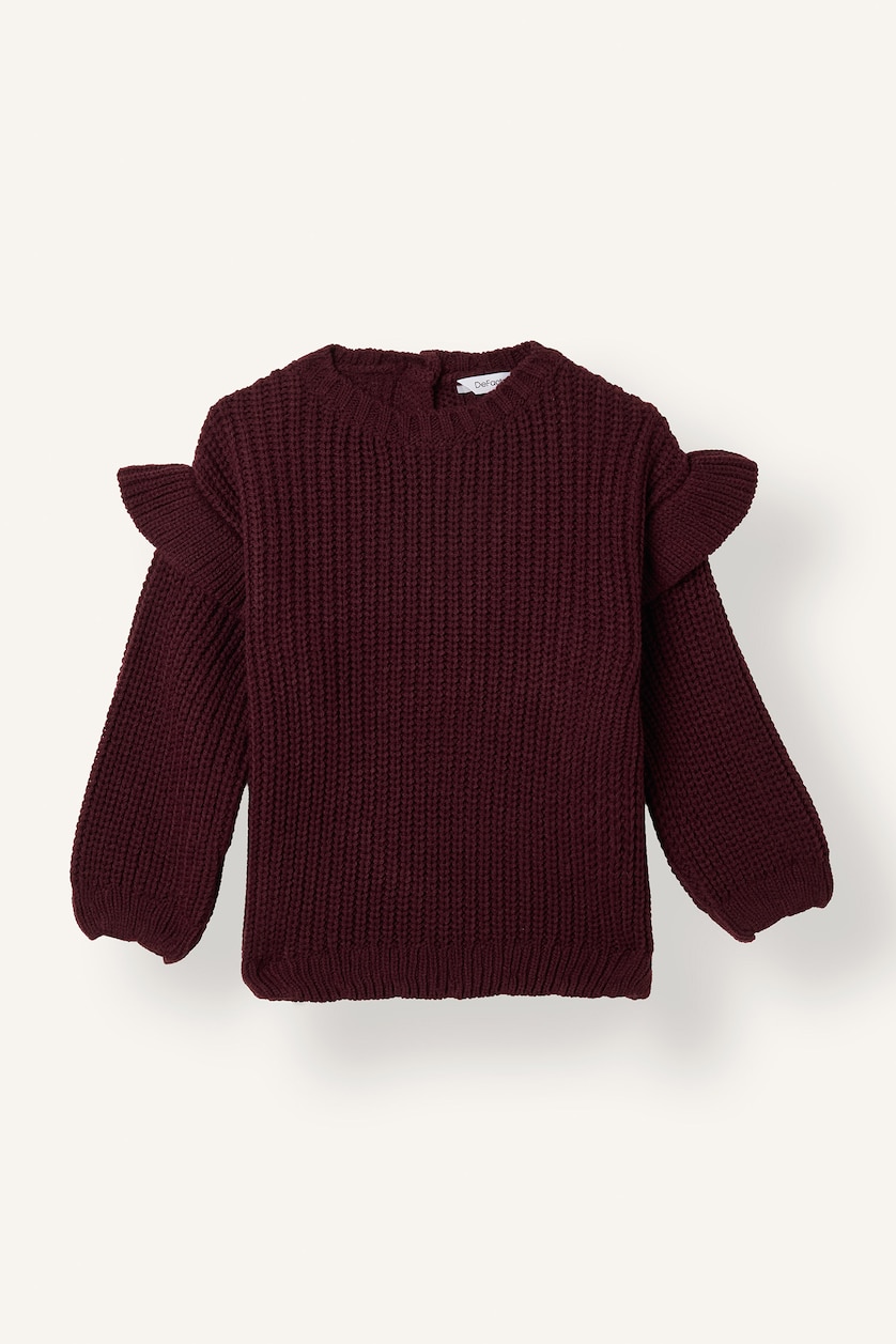 Baby Girls Bordeaux Baby Girl Regular Fit Crew Neck Pullover