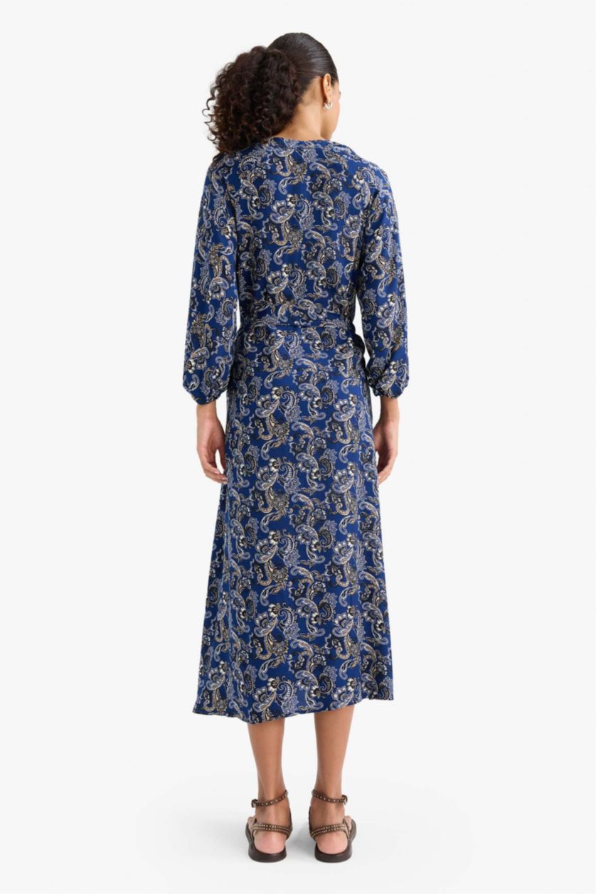 WOMAN NAVY Floral Long Sleeve Dress
