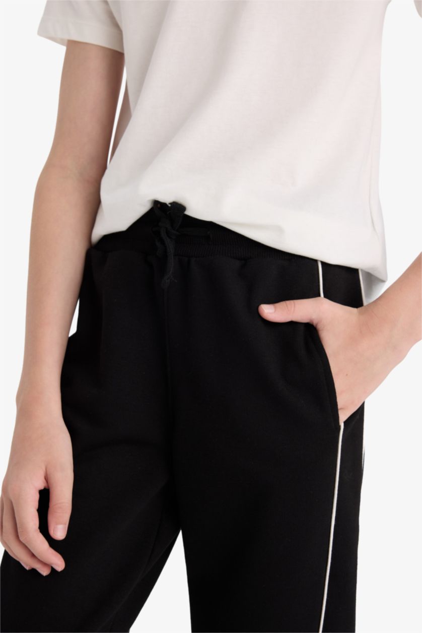 Erkek Çocuk - Genç Erkek Siyah Beli Lastikli Okul Jogger Eşofman Altı Erkek Çocuk