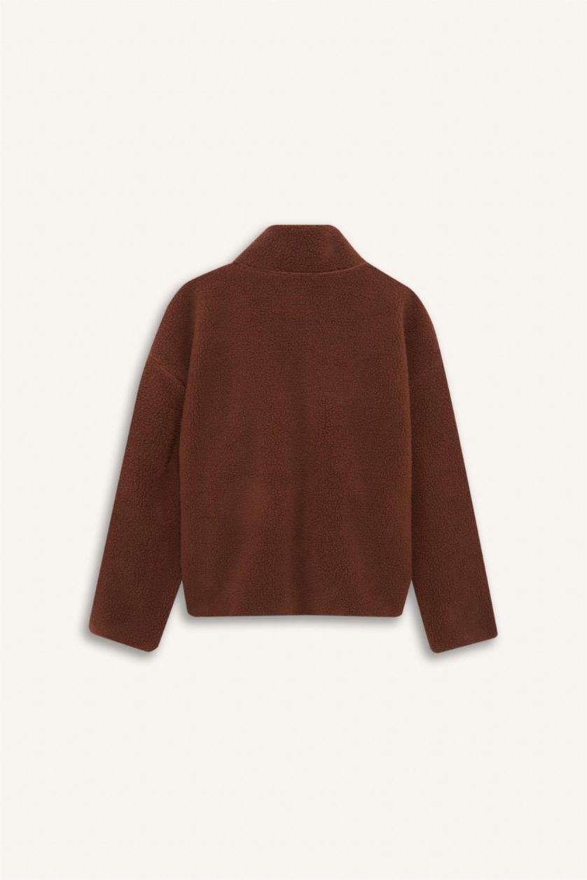 نساء بني جاكيت رياضي خفيف بنص سحاب