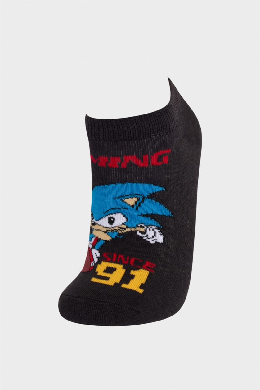 Erkek Çocuk - Genç Erkek Karma Erkek Çocuk Sonic The Hedgedog: Modern 3'lü Pamuklu Patik Çorap