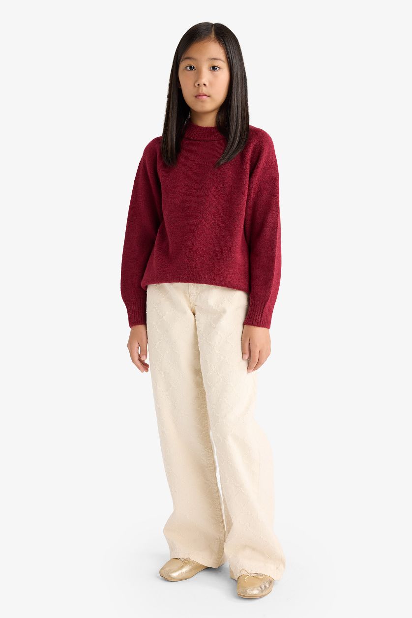 Girls & Teens Bordeaux Girl Regular Fit Crew Neck Pullover