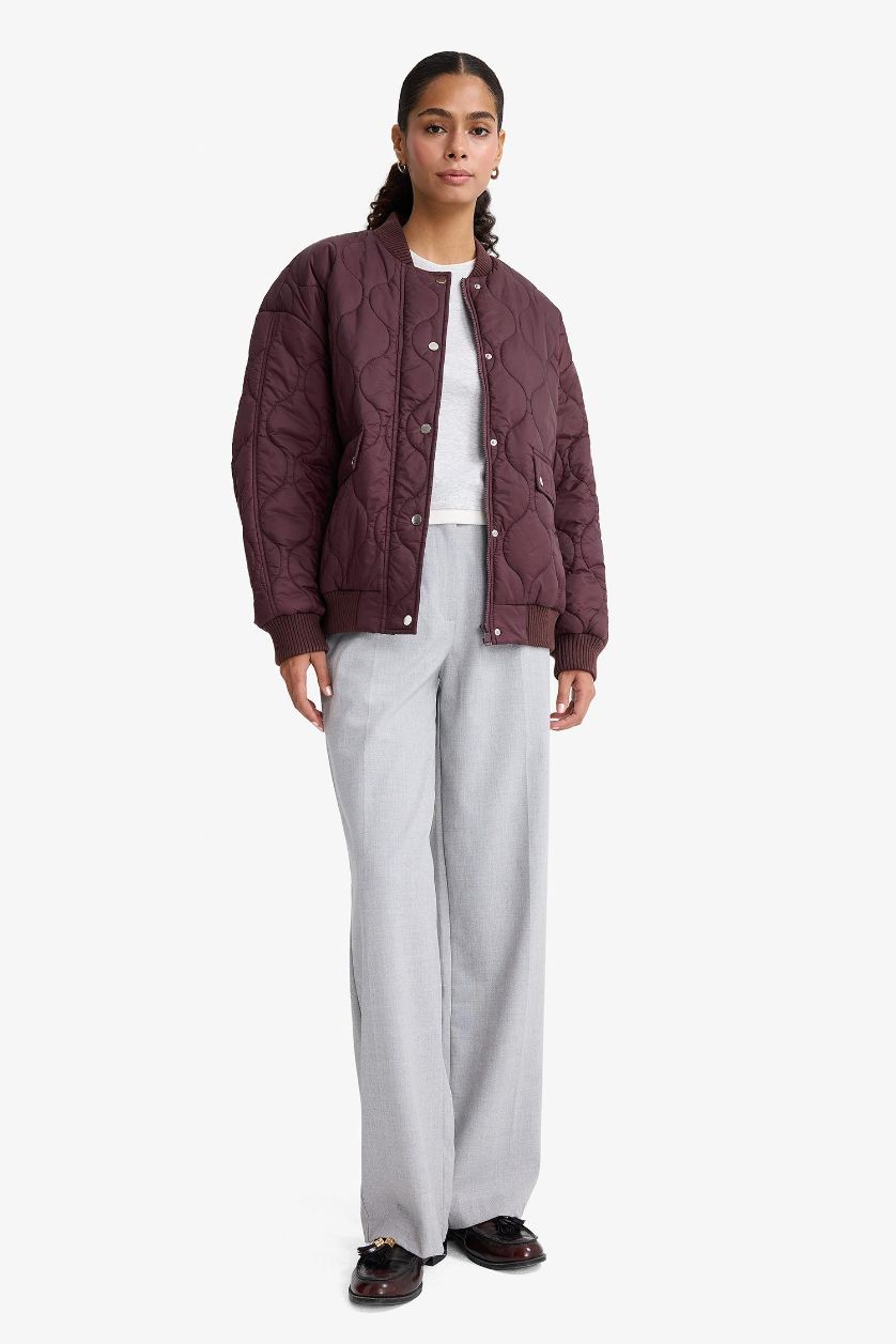 Woman Bordeaux Waterproof Regular Fit Jacket