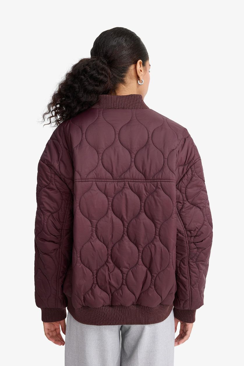 Woman Bordeaux Waterproof Regular Fit Jacket