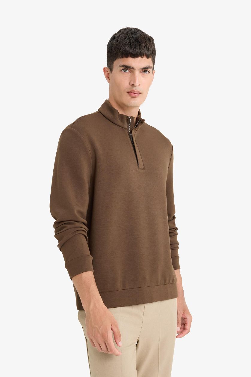 رجال بني سويت شيرت قصة عادية بياخة عالية