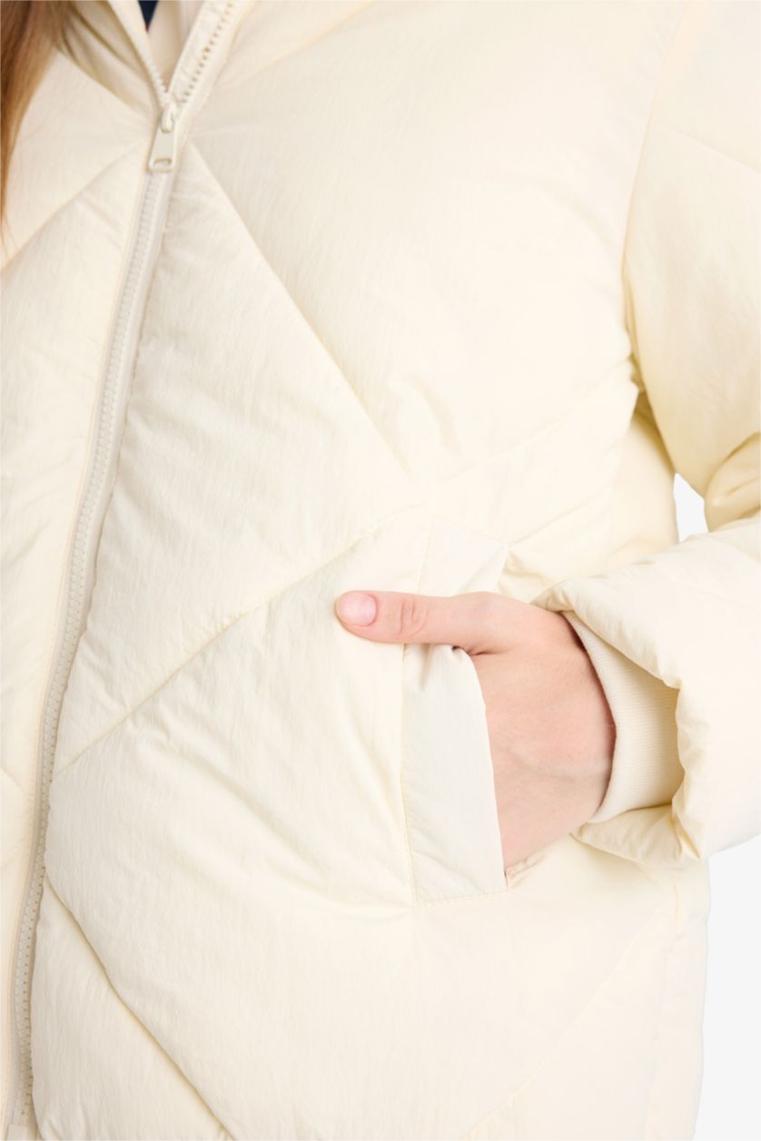 حريمي بيج فاتح جاكيت بامب وتر بروف قصة عادية مبطن بفرو إصطناعي