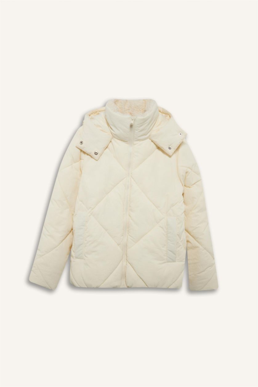 حريمي بيج فاتح جاكيت بامب وتر بروف قصة عادية مبطن بفرو إصطناعي