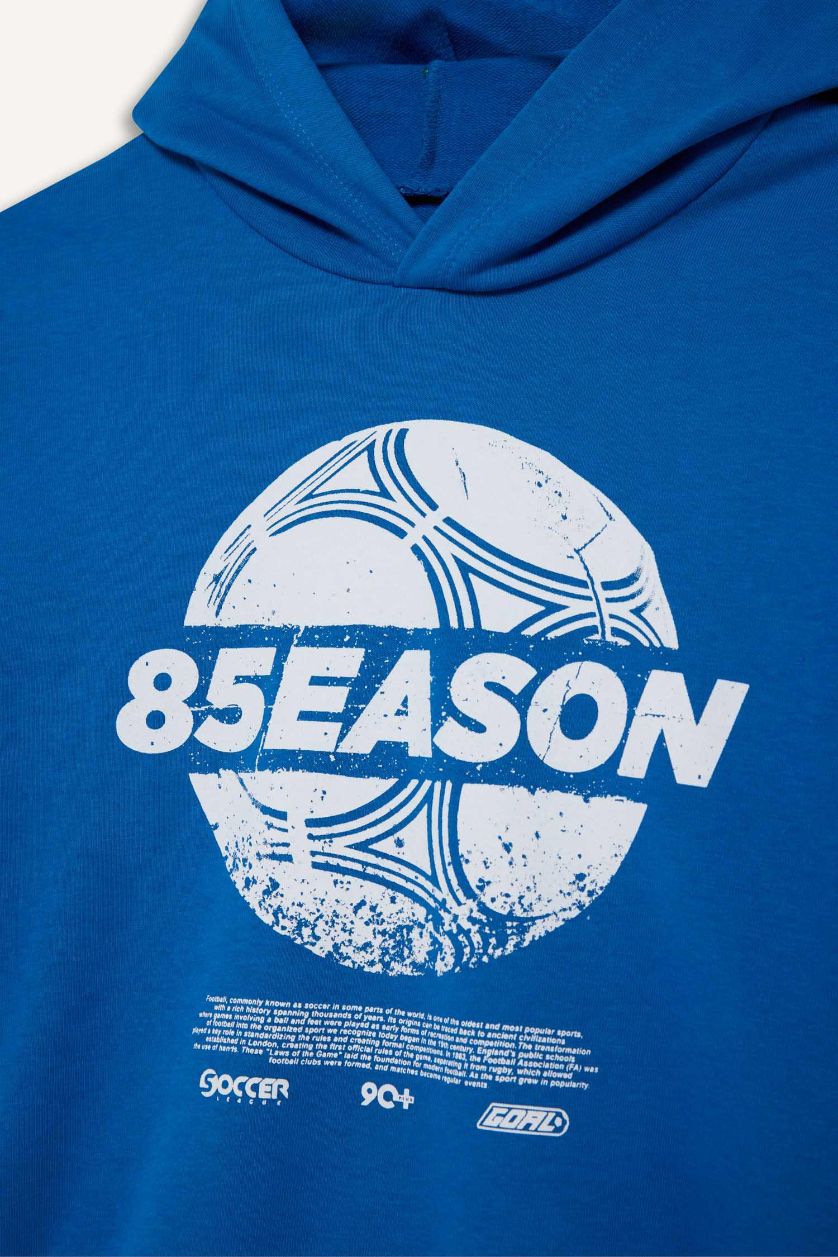 أولادي أزرق فاقع هودي اولادي أزرق فاقع قصة عادية