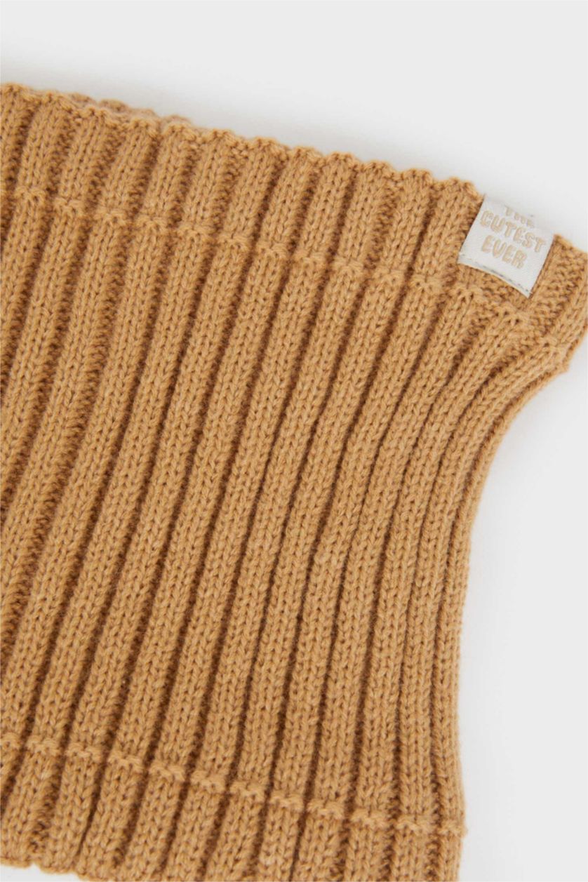 Erkek Bebek Vizon İçi Astarlı Triko Boyunluk Erkek Bebek