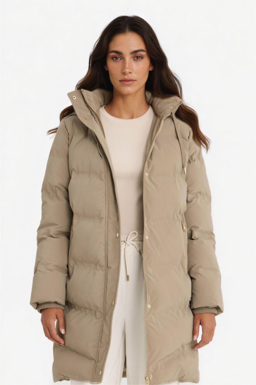 Женщины Визон Куртка-парка с капюшоном, стандартный покрой