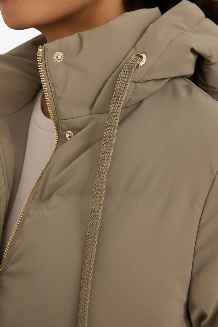 Женщины Визон Куртка-парка с капюшоном, стандартный покрой