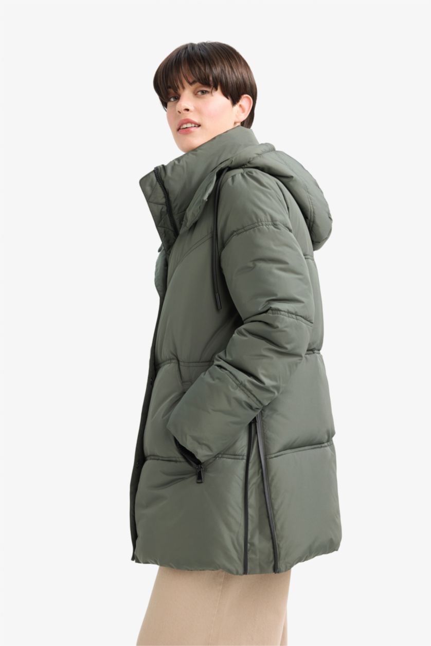 Әйелдерге хаки бас киімді Пальто