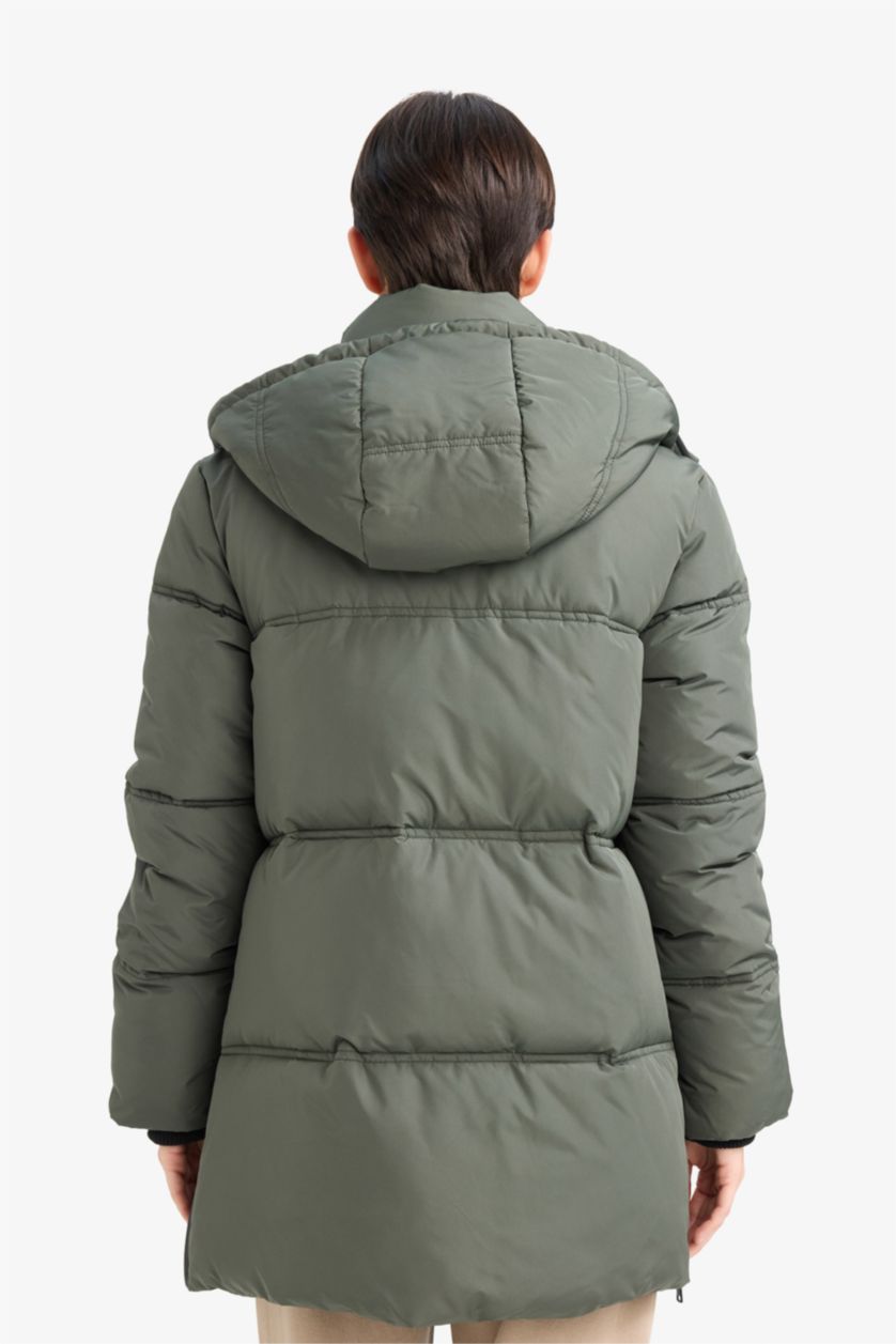 Әйелдерге хаки бас киімді Пальто