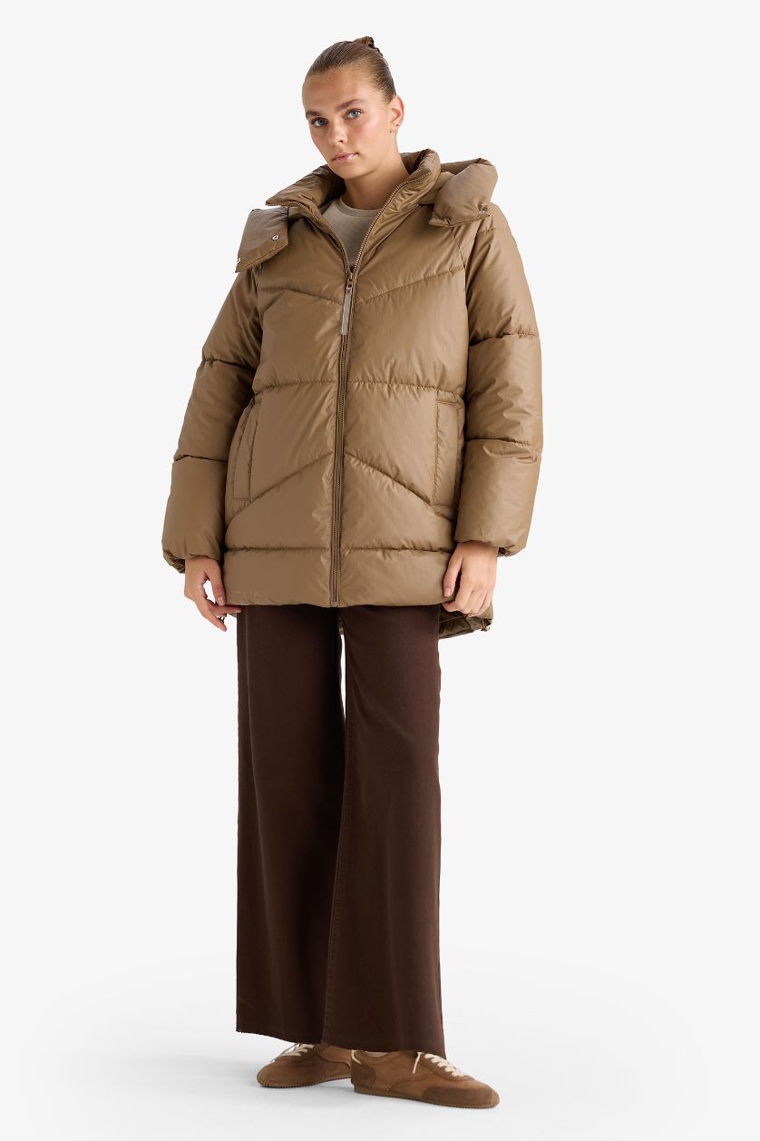 Woman Camel Relax Fit Coat