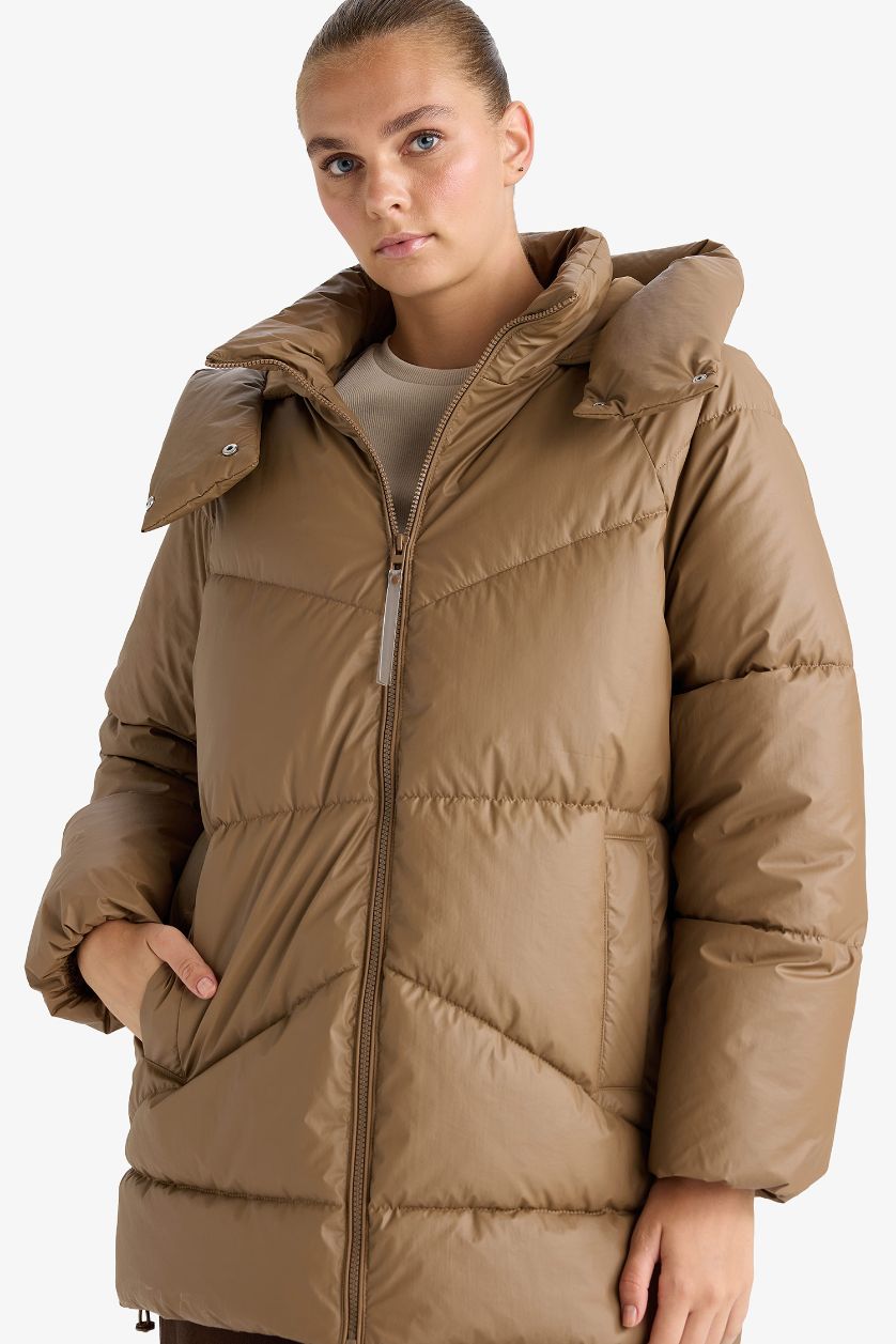 Woman Camel Relax Fit Coat