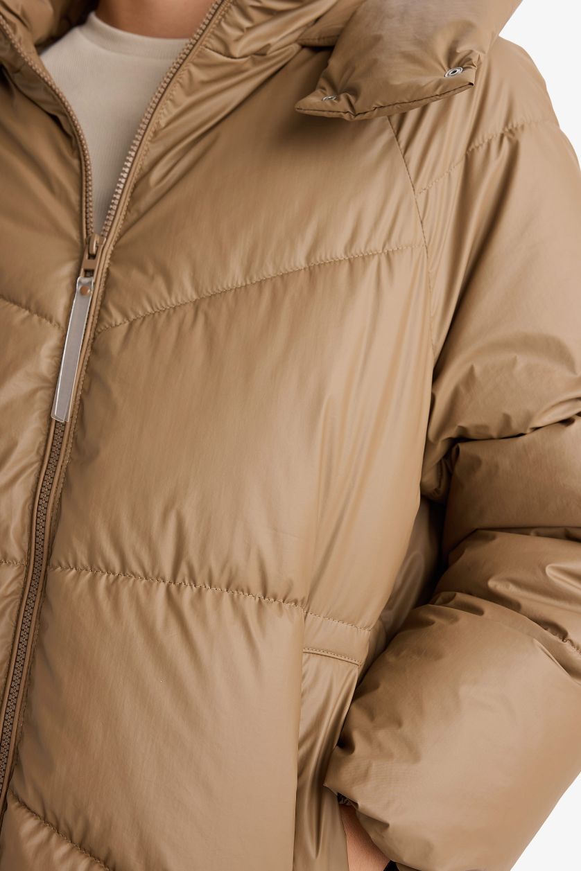 Woman Camel Relax Fit Coat