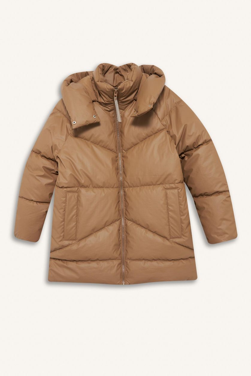 Woman Camel Relax Fit Coat