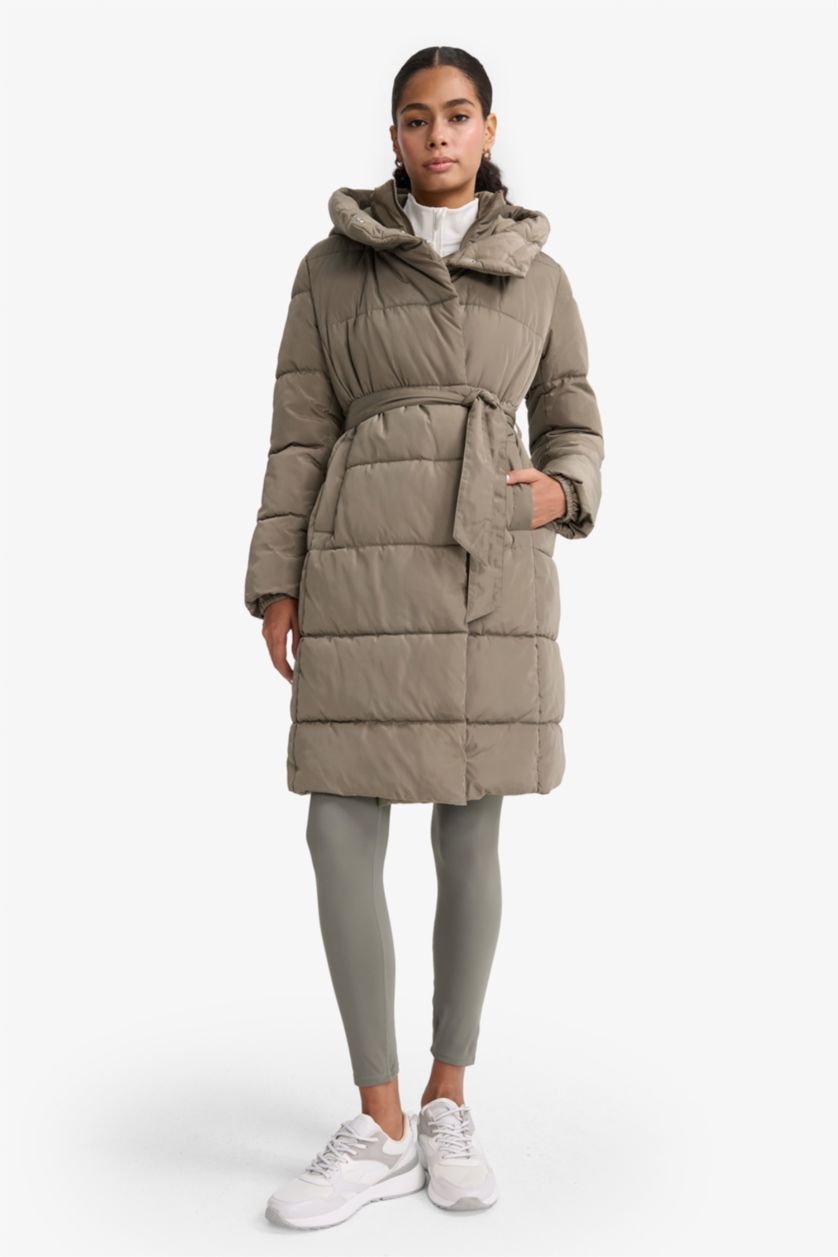 Женщины Хаки Водонепроницаемая куртка-парка Regular Fit с капюшоном