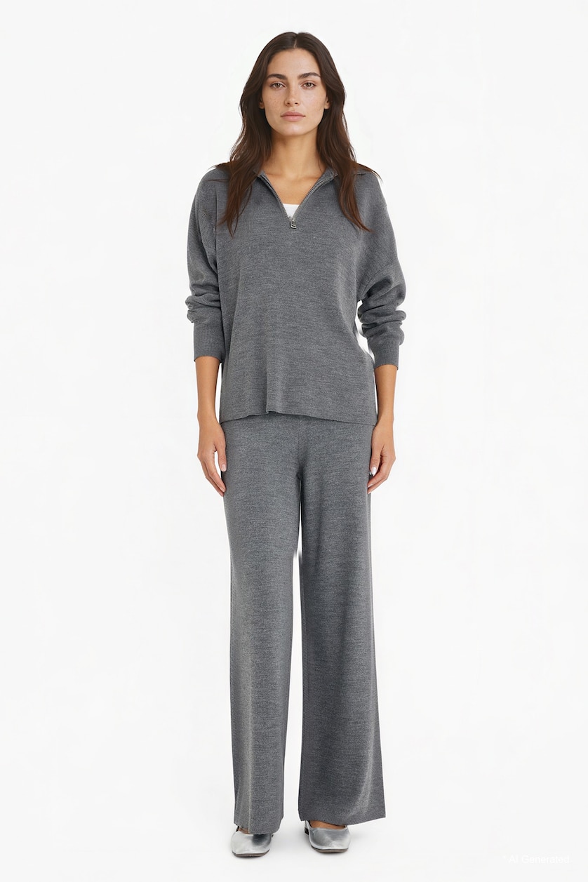 WOMAN Anthracite Wide Leg Trousers
